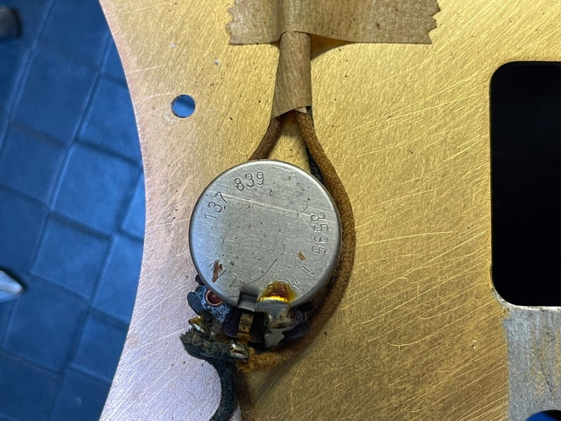 SOLD - Fender Jazzmaster 1958 First Year Slab Board Gold Guard - Mahar's Vintage Guitars