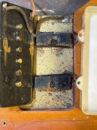 SOLD - Fender Jazzmaster 1958 First Year Slab Board Gold Guard - Mahar's Vintage Guitars
