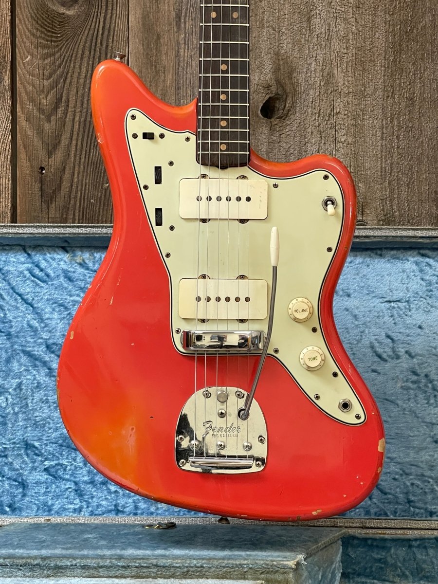 SOLD - Fender Jazzmaster 1964 Fiesta Red Matching Headstock Pre CBS - Mahar's Vintage Guitars