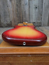 SOLD - Fender Musicmaster 1962 Maroon Burst Slab Board Pre CBS - Mahar's Vintage Guitars