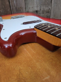 SOLD - Fender Musicmaster 1962 Maroon Burst Slab Board Pre CBS - Mahar's Vintage Guitars