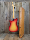 SOLD - Fender Musicmaster 1962 Maroon Burst Slab Board Pre CBS - Mahar's Vintage Guitars
