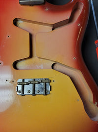 SOLD - Fender Musicmaster 1962 Maroon Burst Slab Board Pre CBS - Mahar's Vintage Guitars