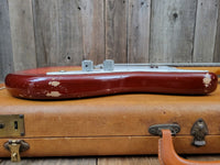 SOLD - Fender Musicmaster 1962 Maroon Burst Slab Board Pre CBS - Mahar's Vintage Guitars