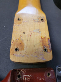 SOLD - Fender Musicmaster 1962 Maroon Burst Slab Board Pre CBS - Mahar's Vintage Guitars
