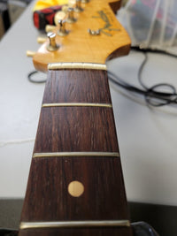 SOLD - Fender Musicmaster 1962 Maroon Burst Slab Board Pre CBS - Mahar's Vintage Guitars