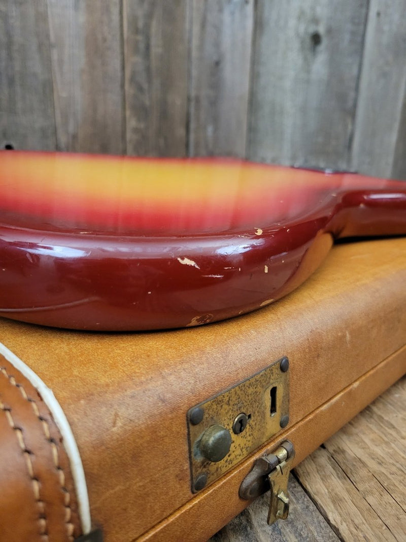 SOLD - Fender Musicmaster 1962 Maroon Burst Slab Board Pre CBS - Mahar's Vintage Guitars