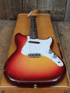 SOLD - Fender Musicmaster 1962 Maroon Burst Slab Board Pre CBS - Mahar's Vintage Guitars