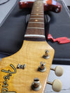 SOLD - Fender Musicmaster 1962 Maroon Burst Slab Board Pre CBS - Mahar's Vintage Guitars