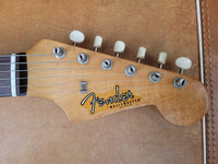 SOLD - Fender Musicmaster 1962 Maroon Burst Slab Board Pre CBS - Mahar's Vintage Guitars