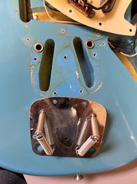 SOLD - Fender Mustang 1964 (pre CBS) Daphne Blue Clay Dots - Mahar's Vintage Guitars