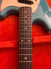 SOLD - Fender Mustang 1964 (pre CBS) Daphne Blue Clay Dots - Mahar's Vintage Guitars