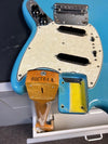 SOLD - Fender Mustang 1964 (pre CBS) Daphne Blue Clay Dots - Mahar's Vintage Guitars