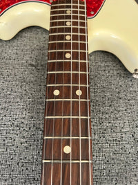 SOLD - Fender Mustang 1965 Olympic White with slab fretboard - Mahar's Vintage Guitars
