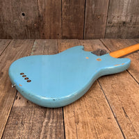 SOLD - Fender Mustang Bass 1966 Blue - Mahar's Vintage Guitars