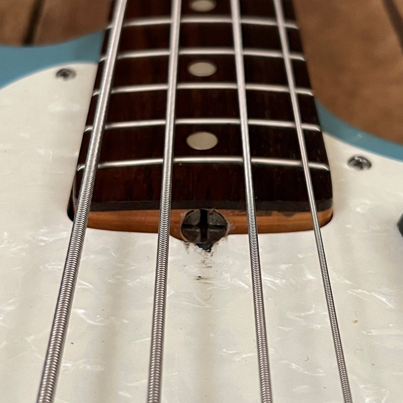SOLD - Fender Mustang Bass 1966 Blue - Mahar's Vintage Guitars