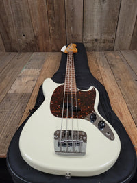 SOLD - Fender Mustang Bass MIJ 2005 Olympic White - Mahar's Vintage Guitars