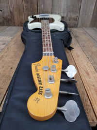 SOLD - Fender Mustang Bass MIJ 2005 Olympic White - Mahar's Vintage Guitars