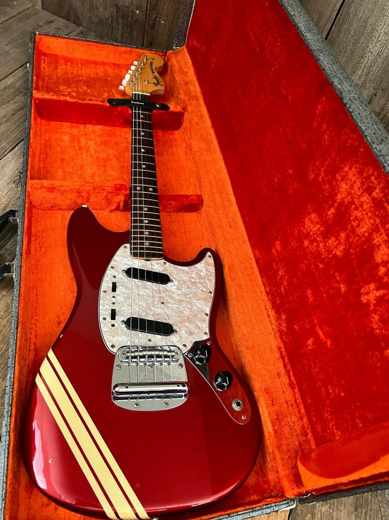 SOLD - Fender Mustang Competition 1971 Competition Red - Mahar's Vintage Guitars