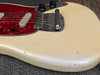 SOLD - Fender Mustang Olympic White 1965 A neck with unique fretboard - Mahar's Vintage Guitars
