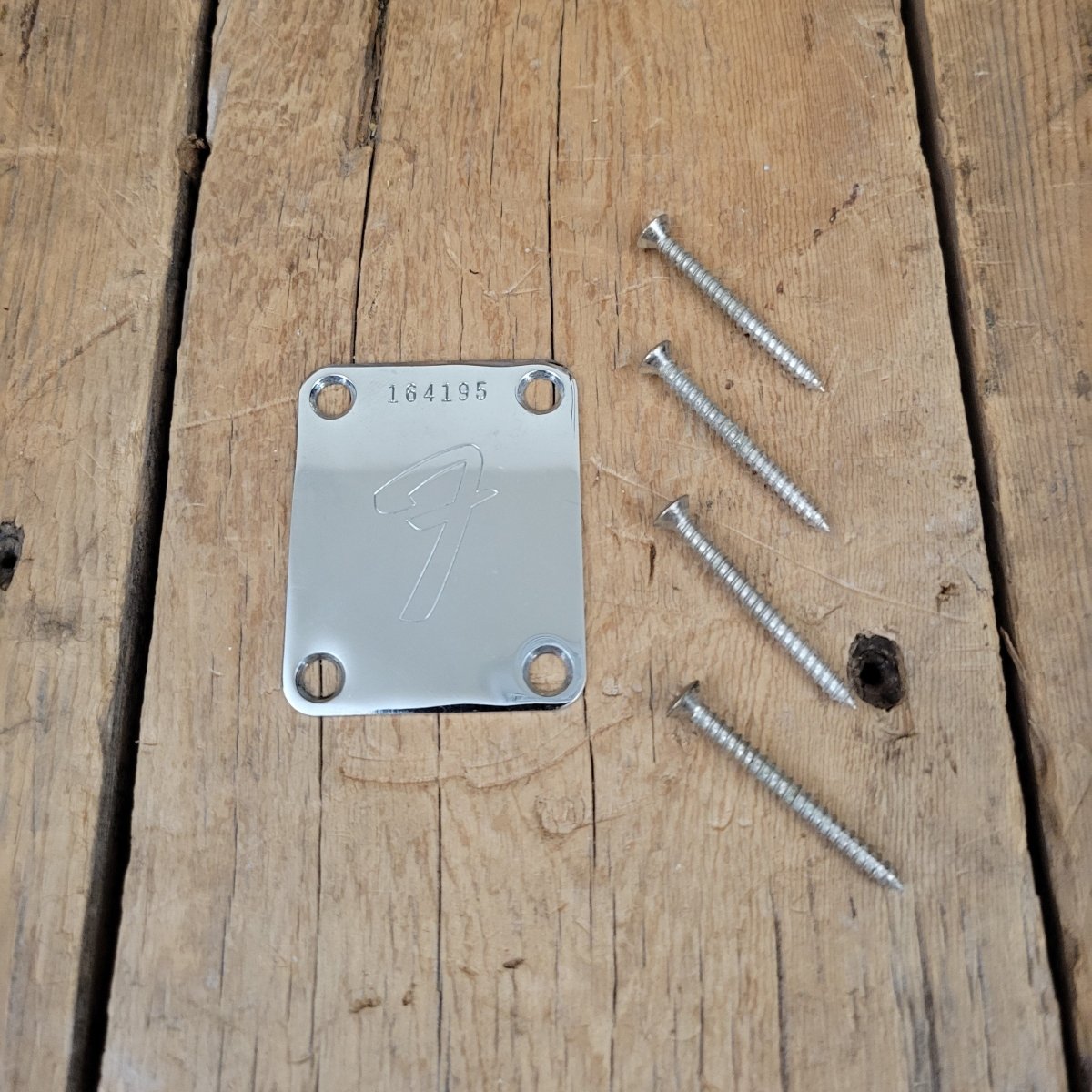 SOLD - Fender Neck Plate F Logo 1966 Telecaster Stratocaster Jazzmaster Jaguar Mustang - Mahar's Vintage Guitars