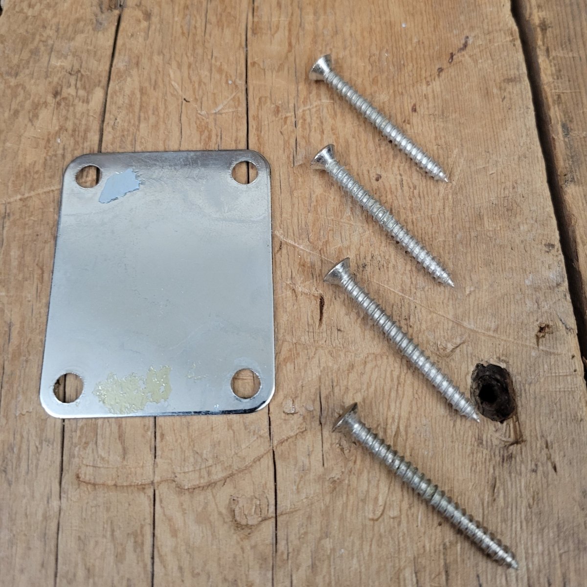 SOLD - Fender Neck Plate F Logo 1966 Telecaster Stratocaster Jazzmaster Jaguar Mustang - Mahar's Vintage Guitars