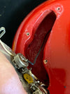 SOLD - Fender Precision Bass 1965 Fiesta Red L Plate Fiesta Red Body Only Refin 8lb 3oz - Mahar's Vintage Guitars