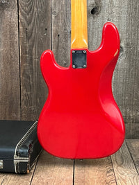 SOLD - Fender Precision Bass 1965 Fiesta Red L Plate Fiesta Red Body Only Refin 8lb 3oz - Mahar's Vintage Guitars