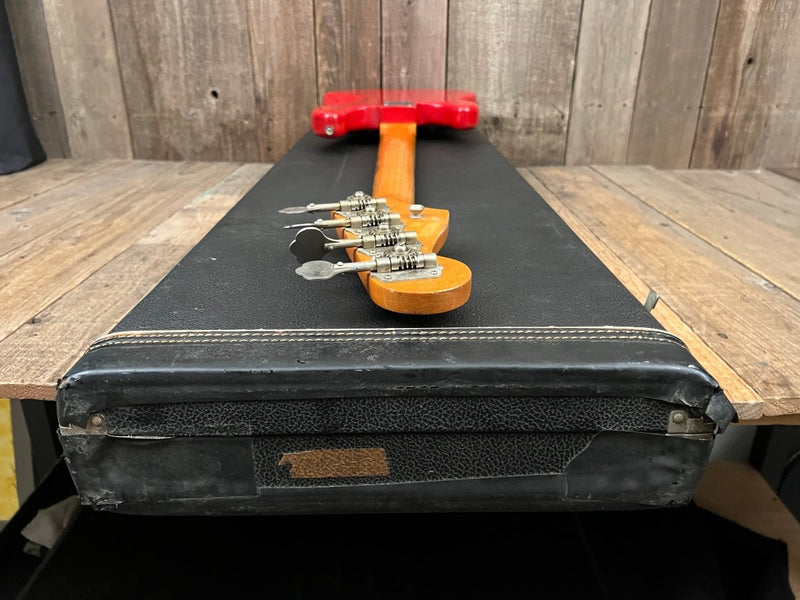 SOLD - Fender Precision Bass 1965 Fiesta Red L Plate Fiesta Red Body Only Refin 8lb 3oz - Mahar's Vintage Guitars
