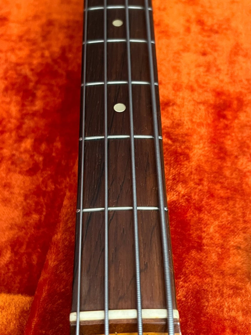 SOLD - Fender Precision Bass 1965 Fiesta Red L Plate Fiesta Red Body Only Refin 8lb 3oz - Mahar's Vintage Guitars
