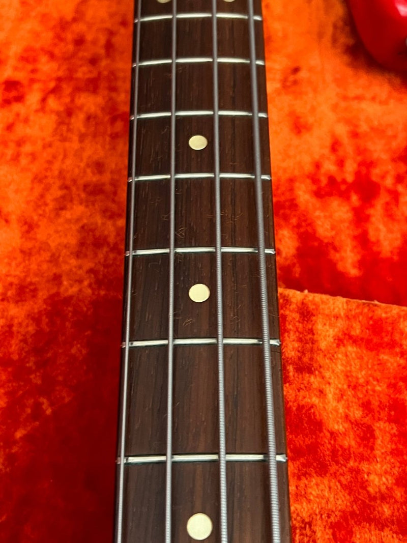 SOLD - Fender Precision Bass 1965 Fiesta Red L Plate Fiesta Red Body Only Refin 8lb 3oz - Mahar's Vintage Guitars