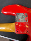 SOLD - Fender Precision Bass 1965 Fiesta Red L Plate Fiesta Red Body Only Refin 8lb 3oz - Mahar's Vintage Guitars