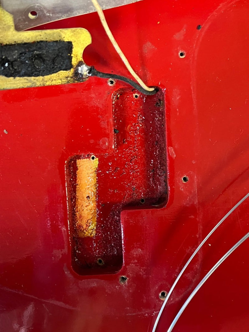 SOLD - Fender Precision Bass 1965 Fiesta Red L Plate Fiesta Red Body Only Refin 8lb 3oz - Mahar's Vintage Guitars