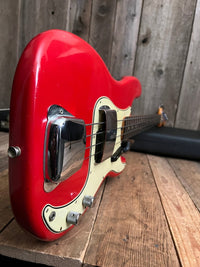 SOLD - Fender Precision Bass 1965 Fiesta Red L Plate Fiesta Red Body Only Refin 8lb 3oz - Mahar's Vintage Guitars