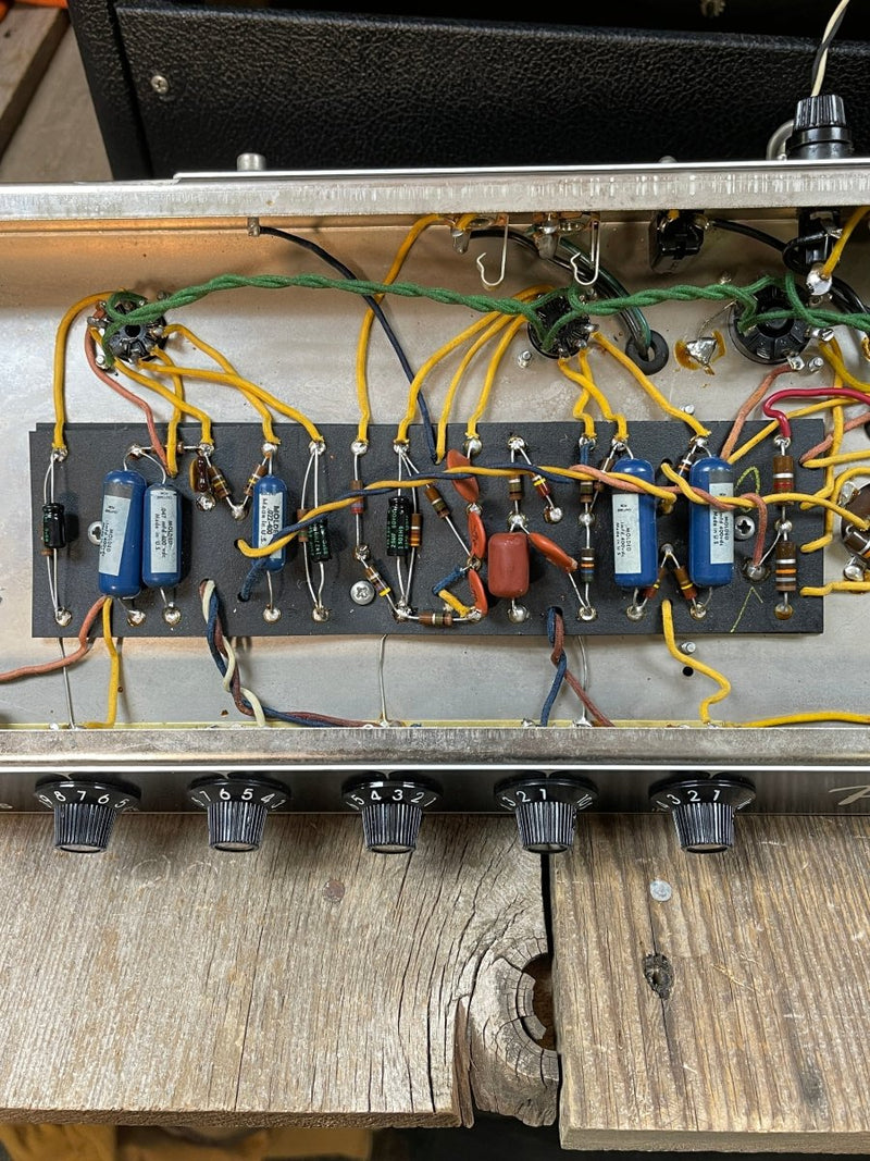 SOLD - Fender Princeton Amp Pre CBS Black Panel AA964 1965 - Mahar's Vintage Guitars