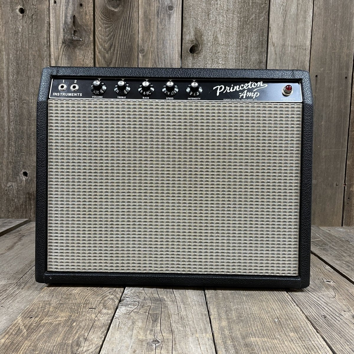 SOLD - Fender Princeton Amp Pre CBS Black Panel AA964 1965 - Mahar's Vintage Guitars