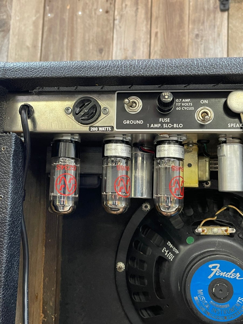 SOLD - Fender Princeton Amp Pre CBS Black Panel AA964 1965 - Mahar's Vintage Guitars