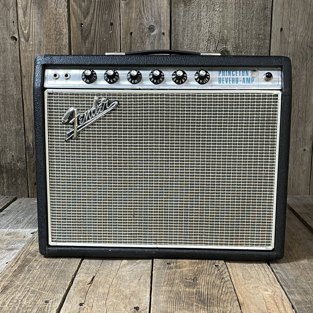 SOLD - Fender Princeton Reverb 1968 Drip Edge Silverface – Mahar's ...