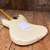 SOLD - Fender Stratocaster 1960 Relic Cunetto Era Olympic White - Mahar's Vintage Guitars