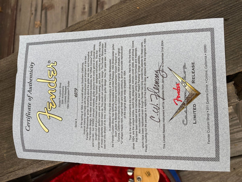 SOLD - Fender Stratocaster 50th Anniversary '54 RI 2004 Masterbuilt Chris Flemming - Mahar's Vintage Guitars