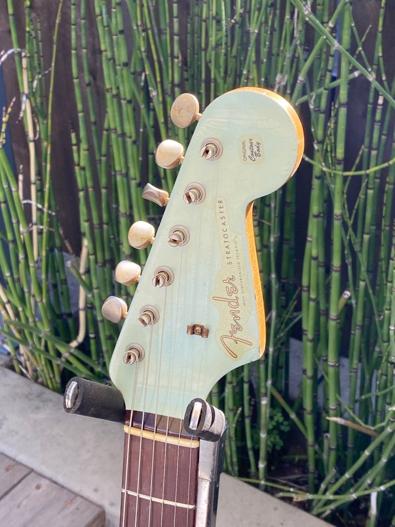SOLD - Fender Stratocaster Custom Shop 1960 Relic 2006 Sonic Blue Matching Headstock - Mahar's Vintage Guitars