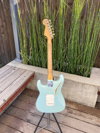 SOLD - Fender Stratocaster Custom Shop 1960 Relic 2006 Sonic Blue Matching Headstock - Mahar's Vintage Guitars