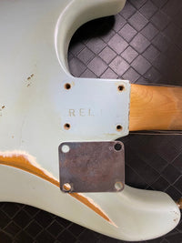 SOLD - Fender Stratocaster Custom Shop 1960 Relic 2006 Sonic Blue Matching Headstock - Mahar's Vintage Guitars