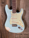 SOLD - Fender Stratocaster Custom Shop 1960 Relic 2006 Sonic Blue Matching Headstock - Mahar's Vintage Guitars
