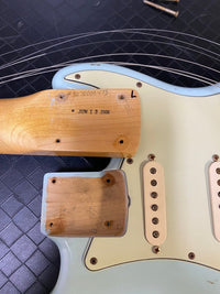 SOLD - Fender Stratocaster Custom Shop 1960 Relic 2006 Sonic Blue Matching Headstock - Mahar's Vintage Guitars