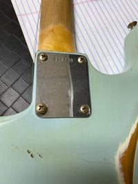 SOLD - Fender Stratocaster Custom Shop 1960 Relic 2006 Sonic Blue Matching Headstock - Mahar's Vintage Guitars