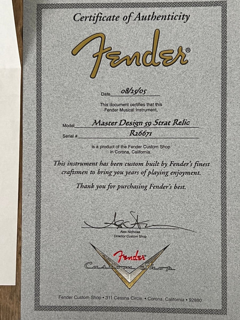 SOLD - Fender Stratocaster Master Design '59 Relic 2005 John English - Mahar's Vintage Guitars