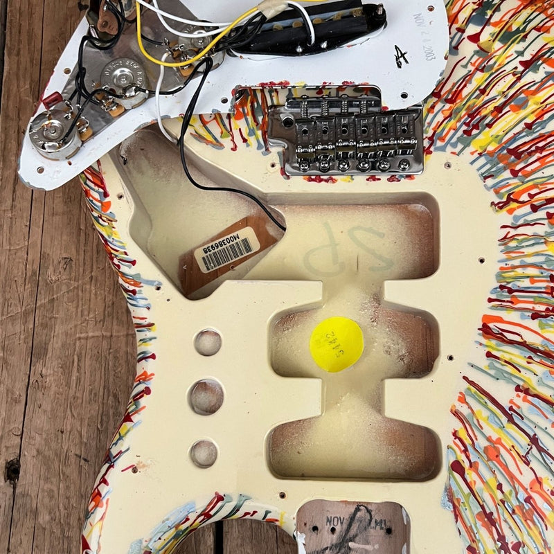 SOLD - Fender Stratocaster Splattercaster 2003 MIM - Mahar's Vintage Guitars