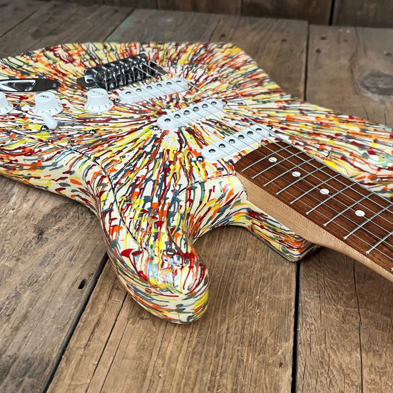SOLD - Fender Stratocaster Splattercaster 2003 MIM - Mahar's Vintage Guitars