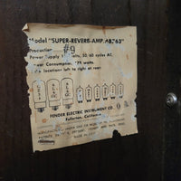 SOLD - Fender Super Reverb AB763 January 1965 Pre CBS FEIC - Mahar's Vintage Guitars